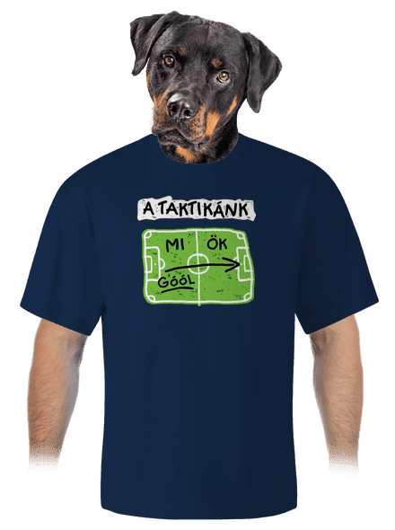 A futballtaktikánk unisex túlméretezett póló Midnight Blue