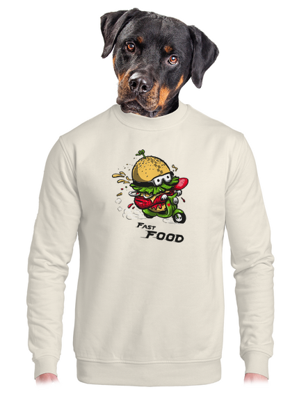 Fast Food unisex crewneck Off White