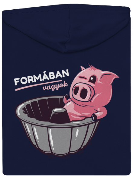 Formában cipzáras férfi pulóver Navy