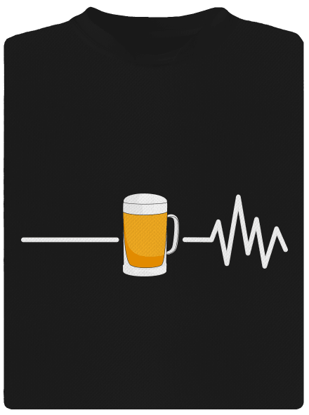 Beer help férfi sportpóló Black