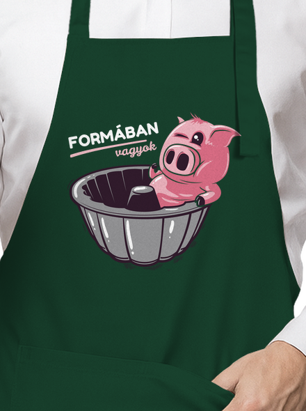 Formában kötény Bottle Green