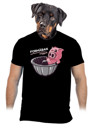 Formában férfi póló Black