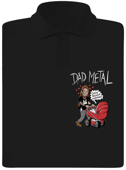 Dad metal férfi pólóingek Black