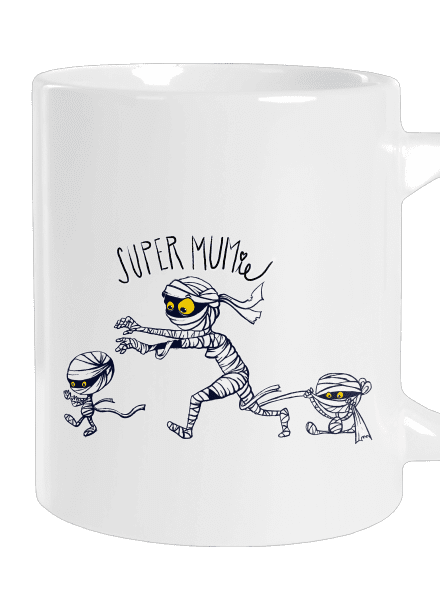 Super mumie nagy bögre White
