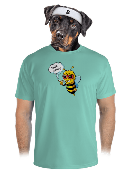 Bee happy férfi sportpóló Mint Mal