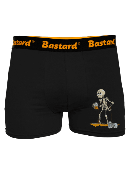 Csontváz és sör boxeralsó Black