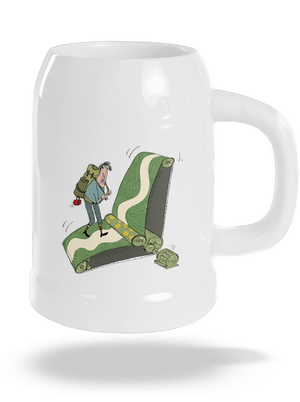 túrázás az övön söröskorsó White