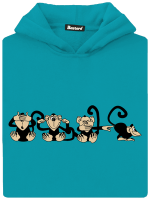 Majmok gyerek kenguruzsebes pulóver Hawaiian Blue