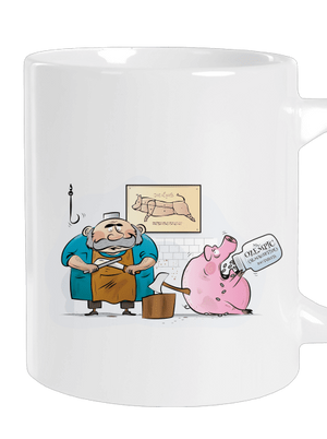 Hentes és disznó nagy bögre White