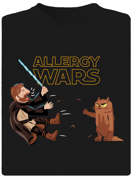 Allergy Wars gyerek sport póló Black