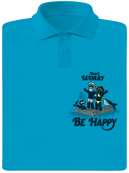 Don't worry férfi pólóingek Blue Atol