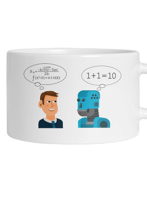 AI gondolkodás macaron bögre White