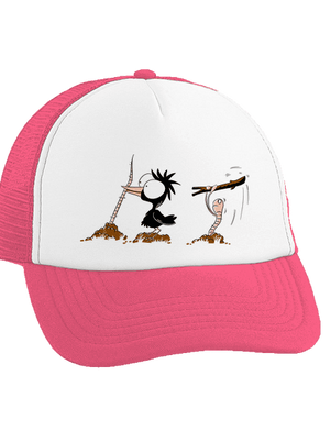 Vigyázz melyik végét fogod teherautós sapka Fluorescent Pink cap