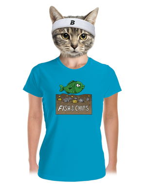 Fish and IT chips női sportpóló Blue Atol