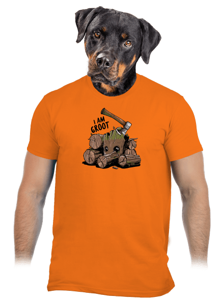 I Am Groot férfi póló Orange