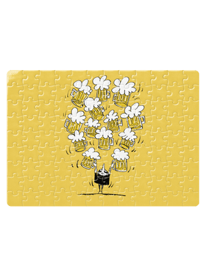 Boldog sörivó kirakós White