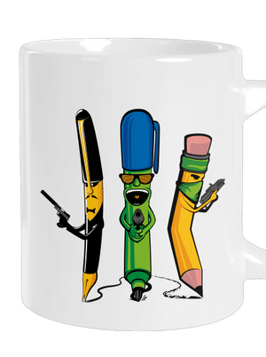 Az író banda nagy bögre White