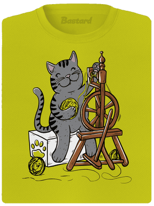 Dorombol a macska női sportpóló Neon Yellow