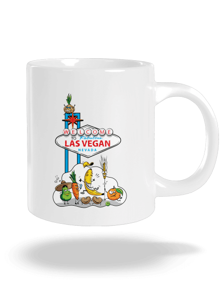Las Vegan nagy bögre White