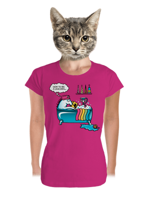 Mi kell az egyszarvúvá váláshoz prémium női póló Magenta