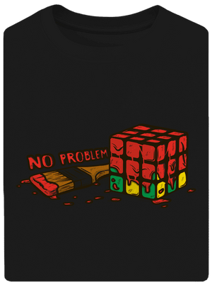 No problem unisex túlméretezett póló Black