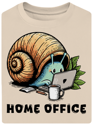 Sneka home office unisex túlméretezett póló Almond