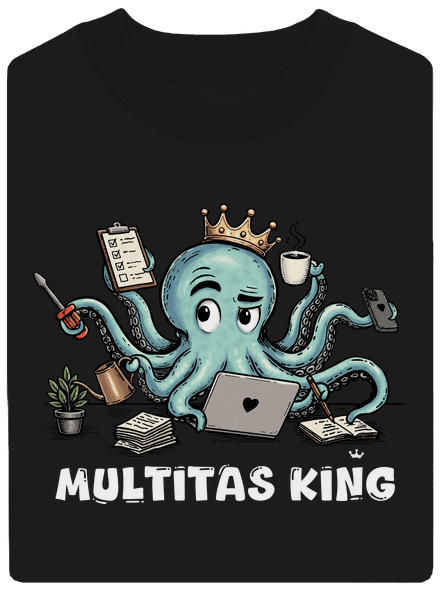 Multitas king unisex crewneck Black