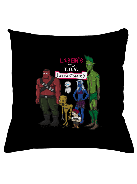 Laser's not a toy párna Black