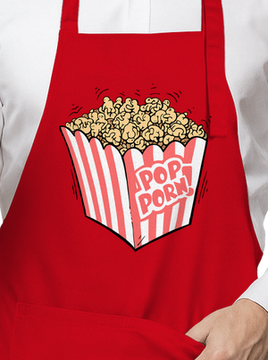 Popporn kötény Red