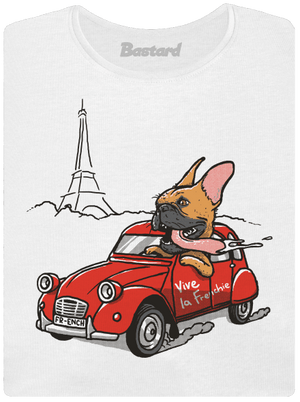 Francia buldog női póló White