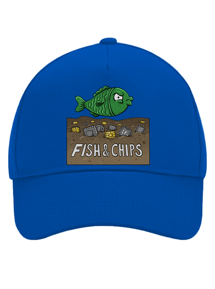 Fish and IT chips baseballsapka Bright Royal