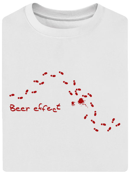 Beer effect unisex túlméretezett póló White