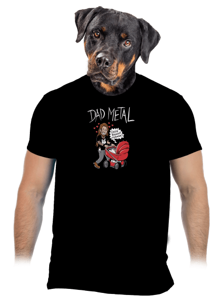 Dad metal férfi póló Black