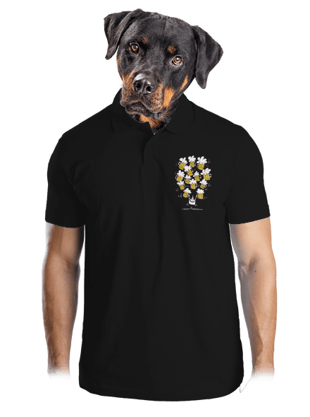 Boldog sörivó férfi pólóingek Black