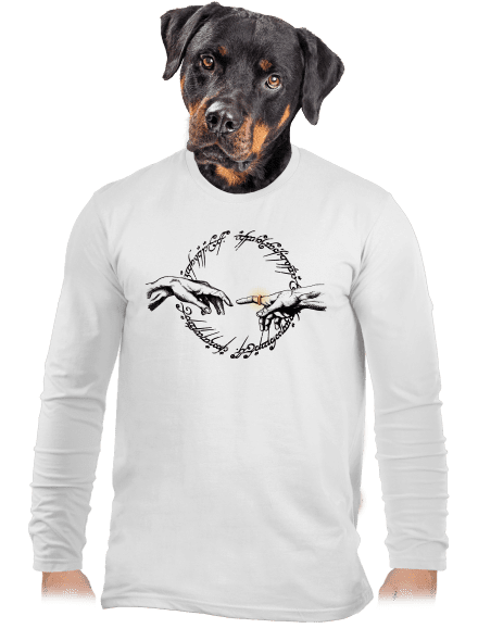 God of ring férfi hosszú ujjú póló White