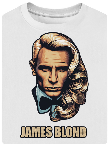 James Blond unisex túlméretezett póló White