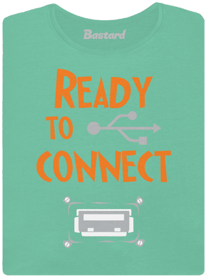 USB csatlakozás prémium női póló Mint Mal