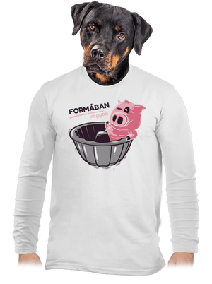 Formában férfi hosszú ujjú póló White