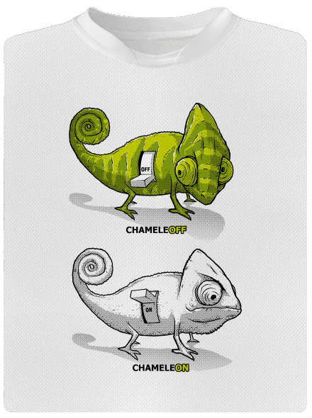 ChameleON ChameleOFF férfi sportpóló White