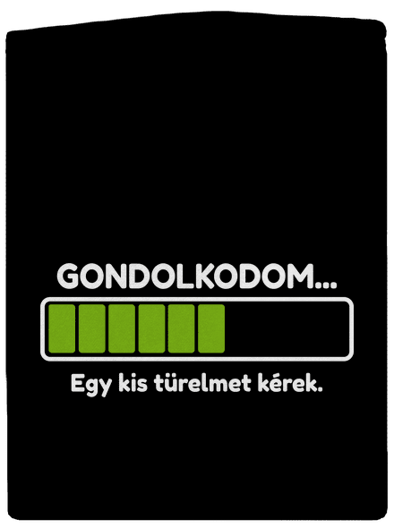 Gondolkodom cipzáras férfi pulóver Black