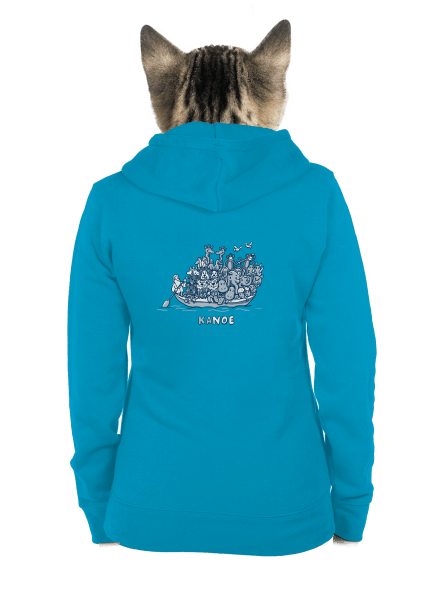 Noé bárkája cipzáras női pulóver Blue Atol