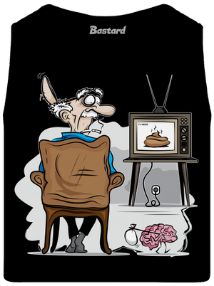 TV News férfi trikó Black