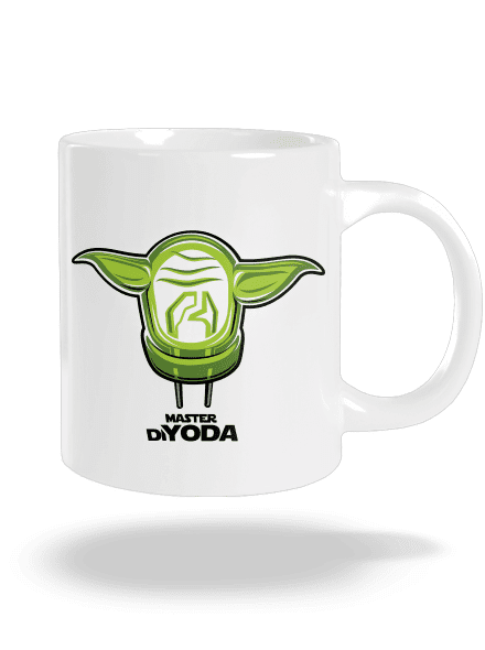 Master DiYoda nagy bögre White