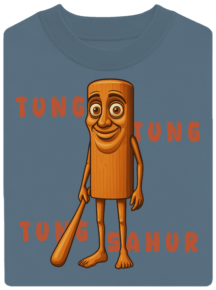 Tung Tung Tung Sahur – Italian Brainrot unisex crewneck Nordic Blue