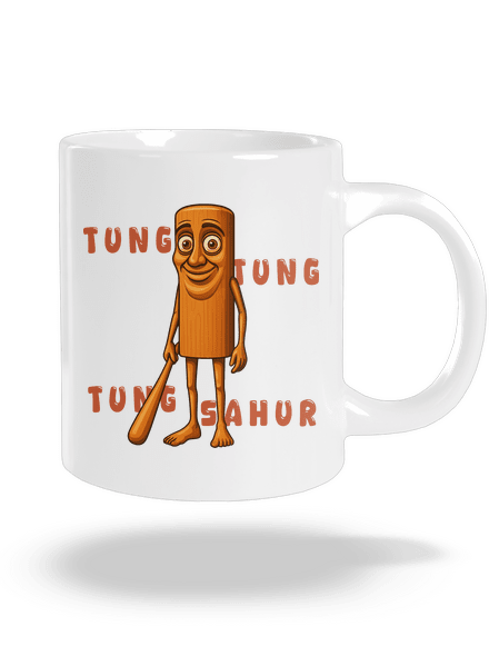 Tung Tung Tung Sahur – Italian Brainrot nagy bögre White