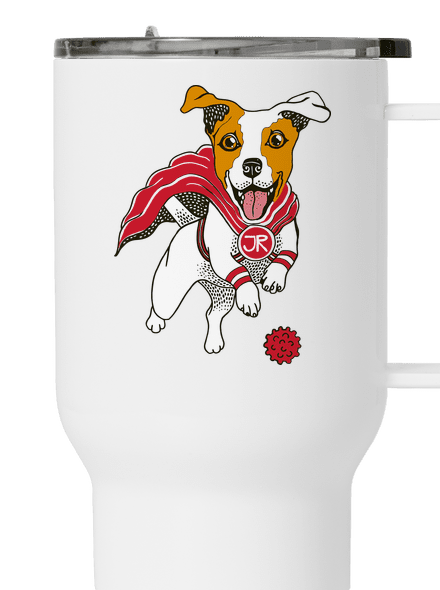Jack Russell termosz bögre White
