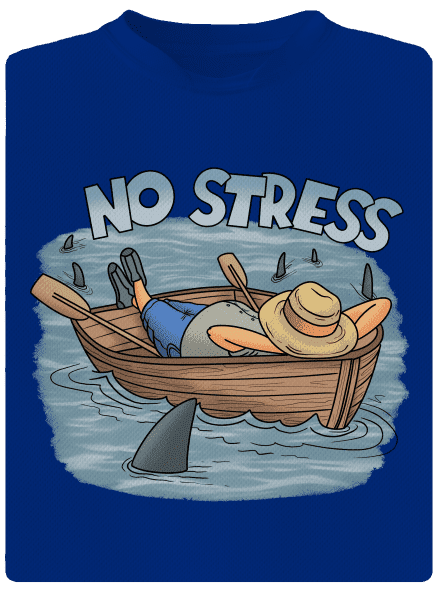 No stress férfi sportpóló Royal Blue Mal