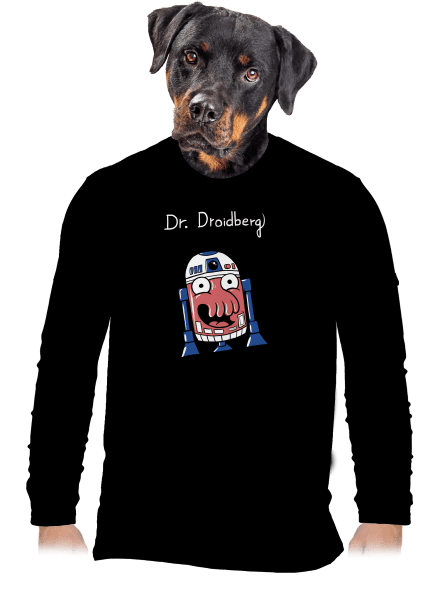 Dr. Droidberg férfi hosszú ujjú póló Black