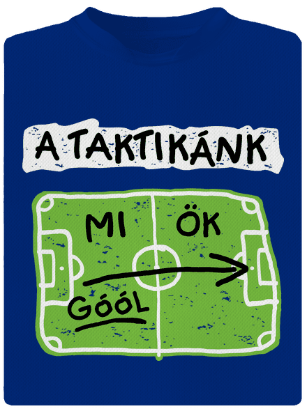 A futballtaktikánk férfi sportpóló Royal Blue Mal