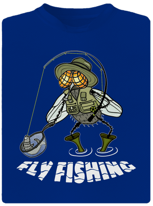 Fly fishing férfi sportpóló Royal Blue Mal